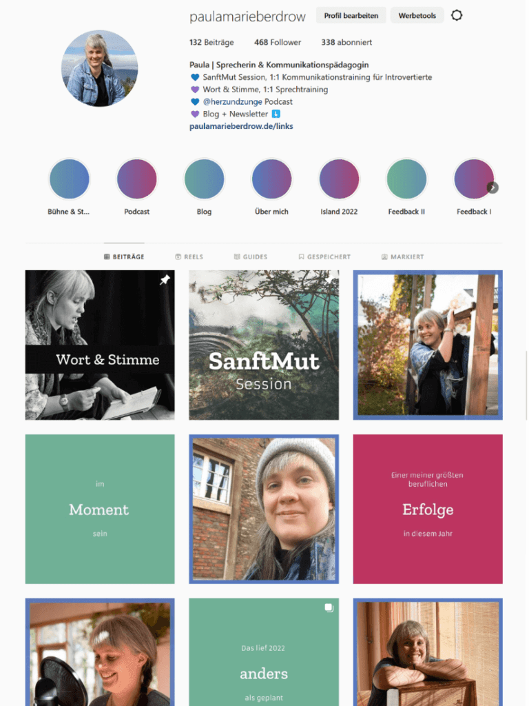 Mein Instagram-Profil im Dezember 2022